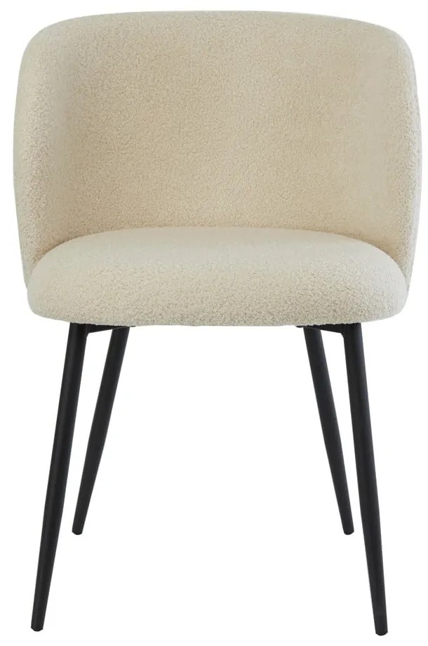 Béžové čalúnené jedálenské kreslo Elyna – Light & Living