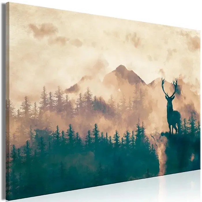 Obraz - Proud Deer (1 Part) Wide Veľkosť: 30x20, Verzia: Na talianskom plátne