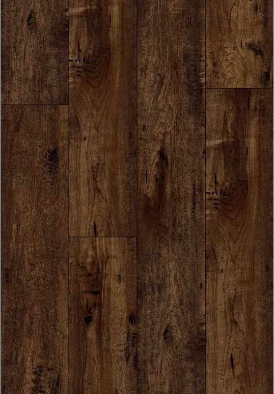 Mexen Boston vinylové panely 1240 x 182 mm SPC 6,5 mm, podklad IXPE 1,5 mm, 4 V-Fuga, Višňa - F1060-1240-182-505-4V1-01