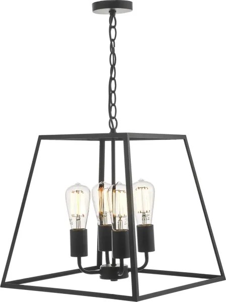 Där Lighting ACA8622 - Luster na reťazi ACADEMY 4xE27/60W/230V čierny