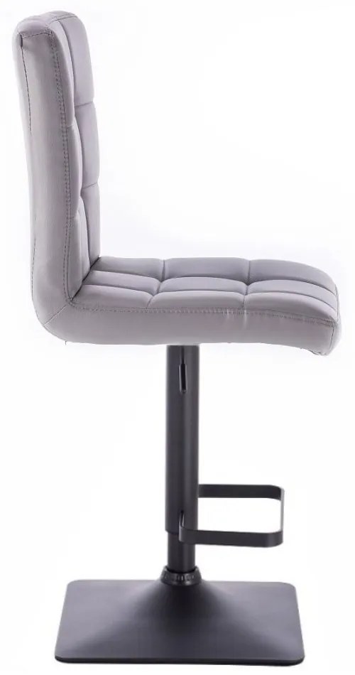 LuxuryForm Barová stolička TOLEDO na čierne podstave - šedá