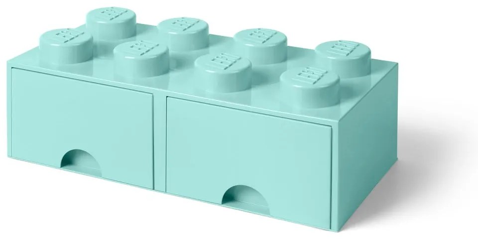 Mentolovozelený úložný box s dvoma zásuvkami LEGO®