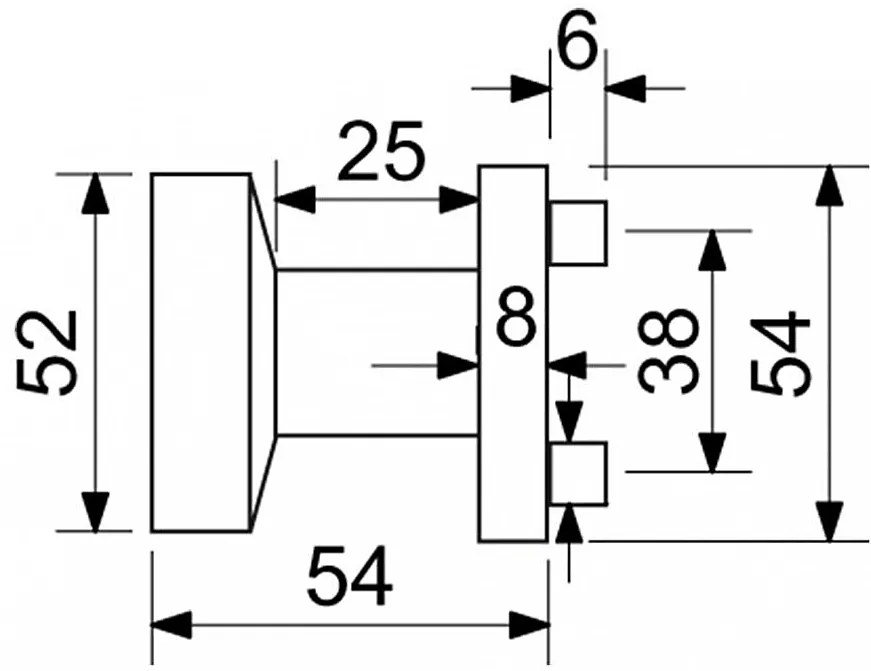 Dverné gule Richter KNOB 03(CE), koule otočná levá, RICHTER černá