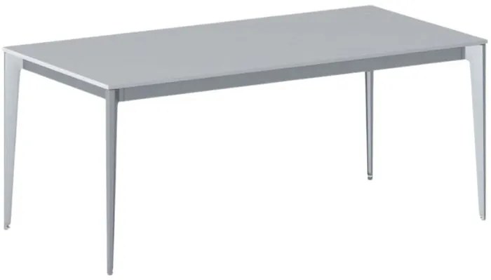 Kancelársky stôl PRIMO ACTION, sivostrieborná podnož, 1800 x 900 mm, sivá