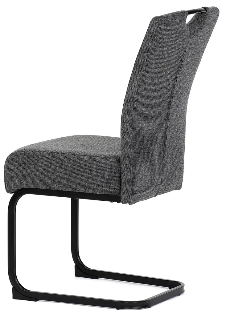 Autronic - Židle jídelní, taštičkové pružiny v sedáku, šedá látka, černý kov - DCL-E2008 GREY2