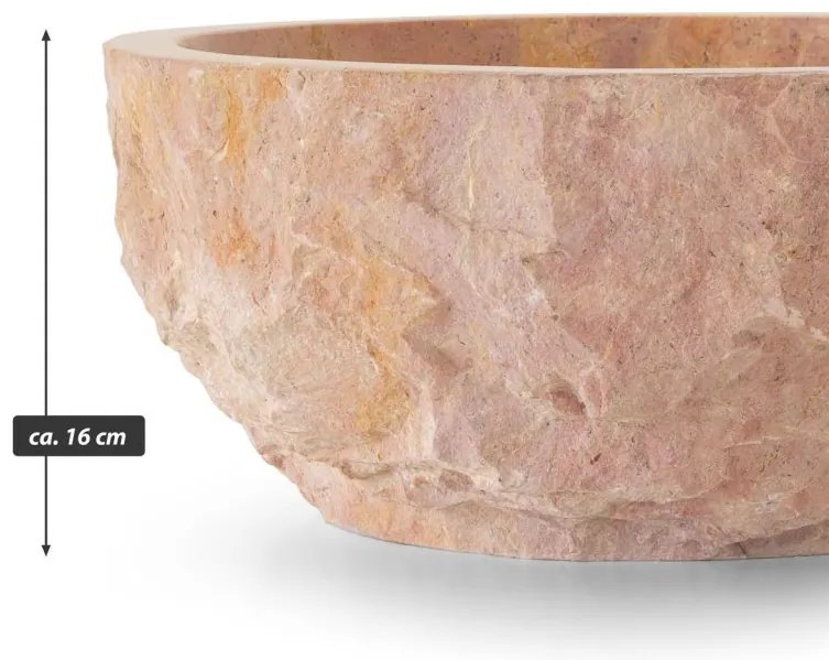 Umývadlo z prírodného kameňa Savona, Ø 35 - 40 cm