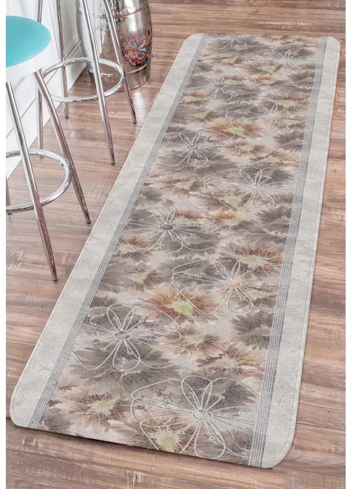 Béžový prateľný behúň 58x240 cm Blooming – Oyo Concept