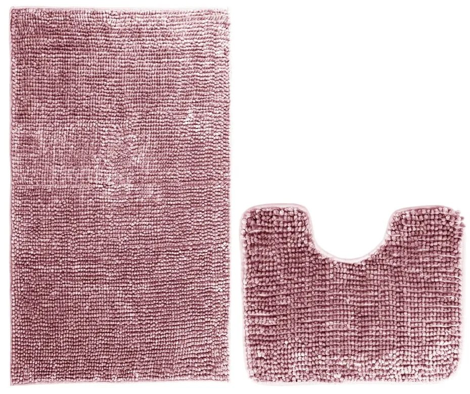 Súprava 2 fialových kúpeľňových predložiek AmeliaHome Bati