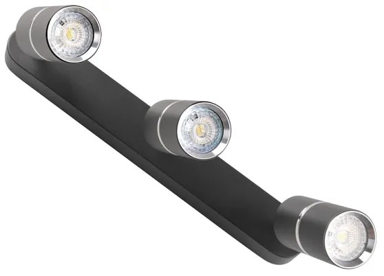 Bodové svietidlo BAMBOO 3xGU10/10W/230V čierna