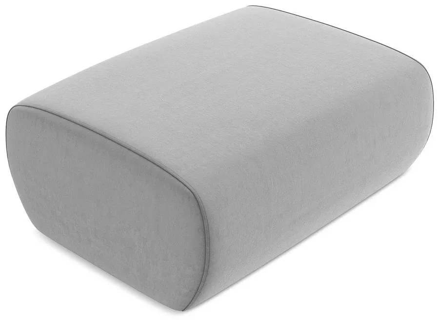 Svetlosivá zamatová podnožka Kapua – Makamii