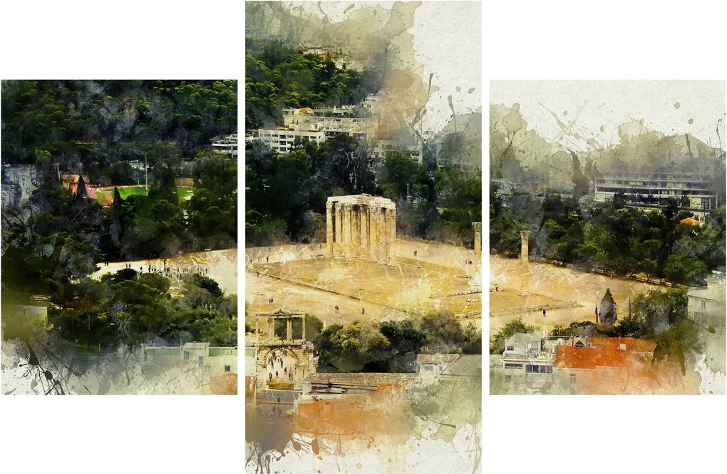 Obraz - Chrám Dia, Atény, Grécko (90x60 cm)