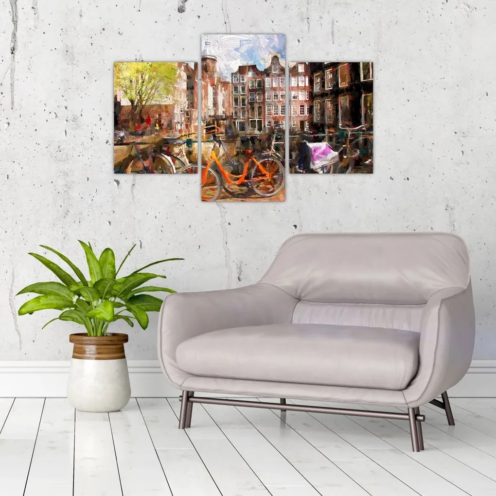 Obraz - Amsterdam, maľba (90x60 cm)