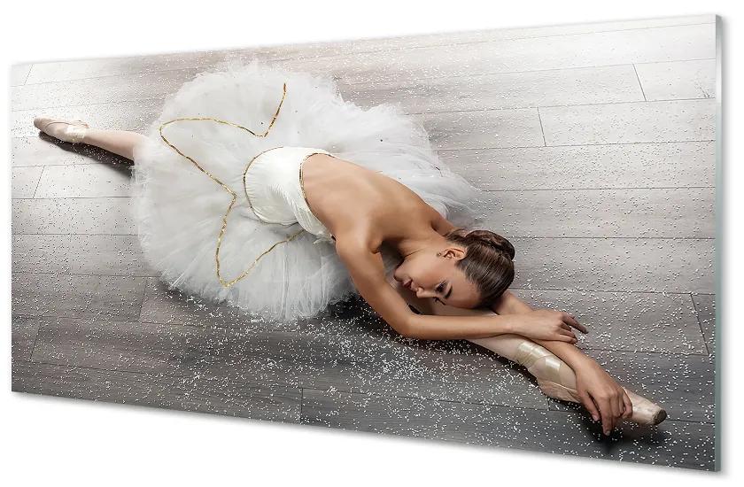 Obraz plexi Žena biele balerína šaty 140x70 cm