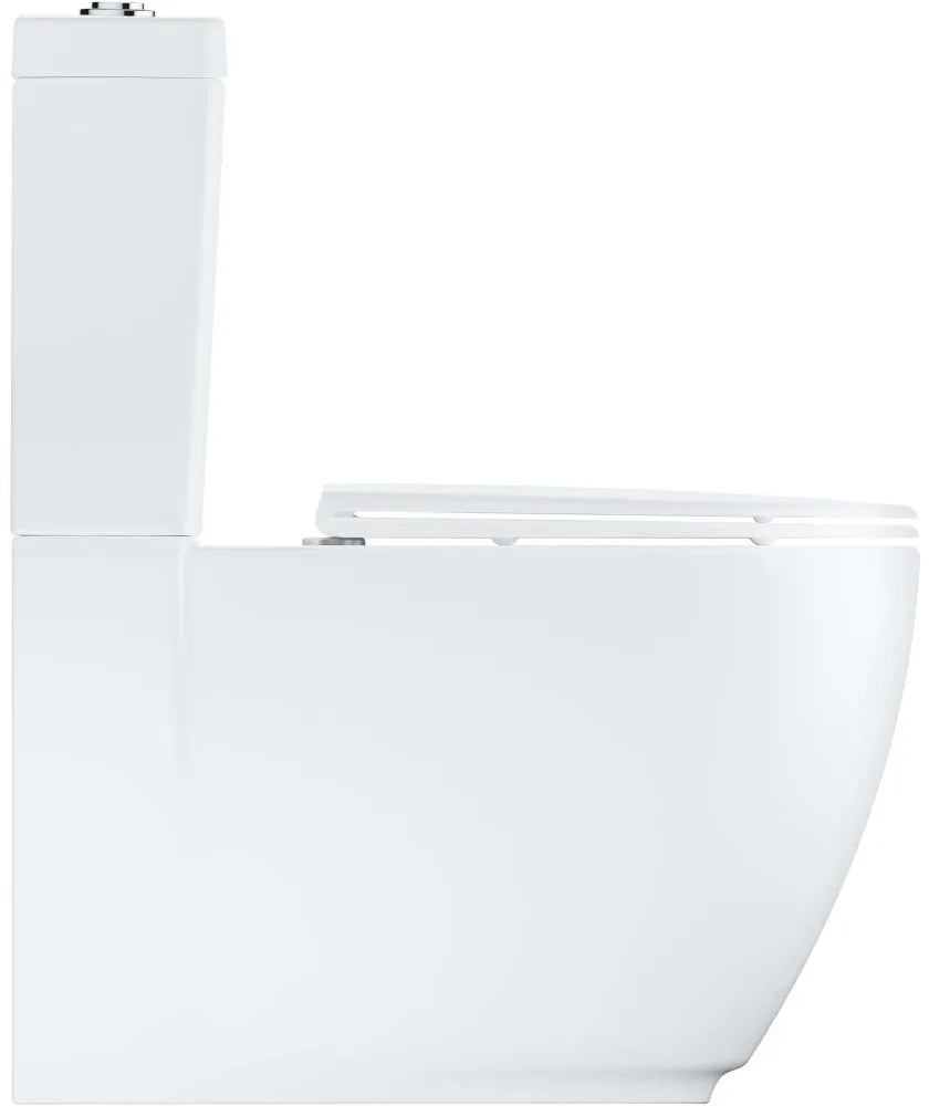 GROHE Essence WC misa kombi Rimless s hlbokým splachovaním, variabilný odpad, 360 x 667 mm, alpská biela, s povrchovou úpravou PureGuard, 3957200H