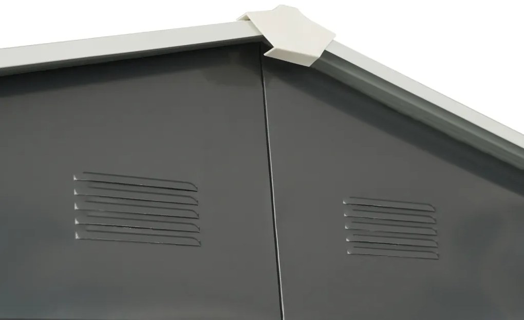 Záhradný domček s drevníkom BestBerg ZDD-6A / 6 m² / 322 x 196 x 196 cm / šedá