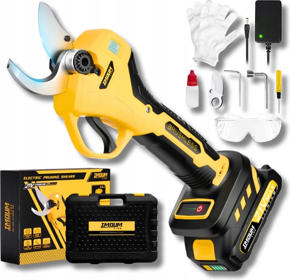 Silný záhradné akumulátorové nožnice Elektrický, záhradné nožnice na batérie