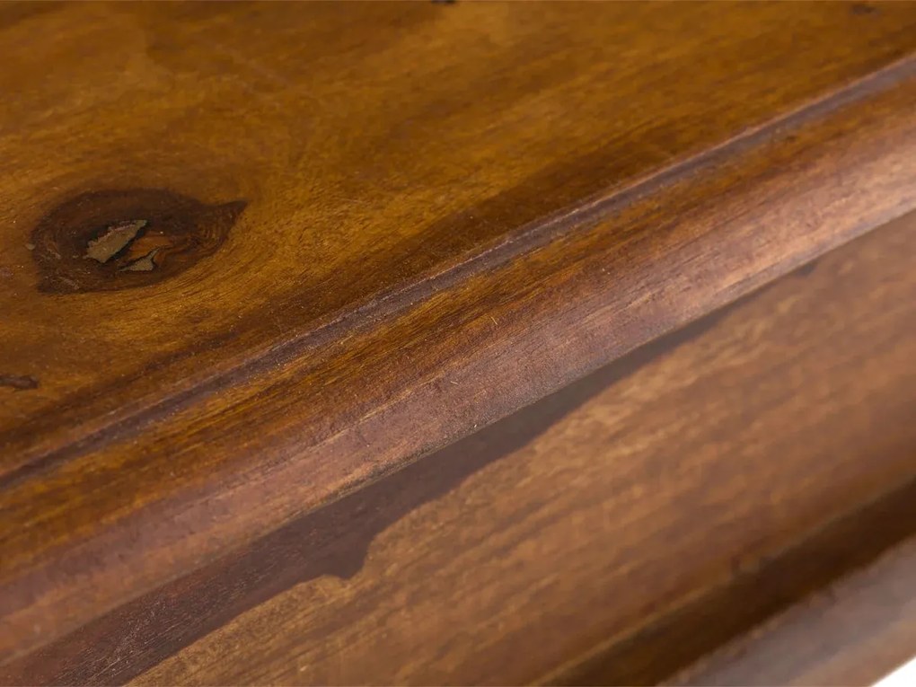 furniture-nabytek.cz - Masivní jídelní sestava Merlin I z palisandru, lakovaná, hnědá – stůl 180x90 cm, lavice a 4 židle