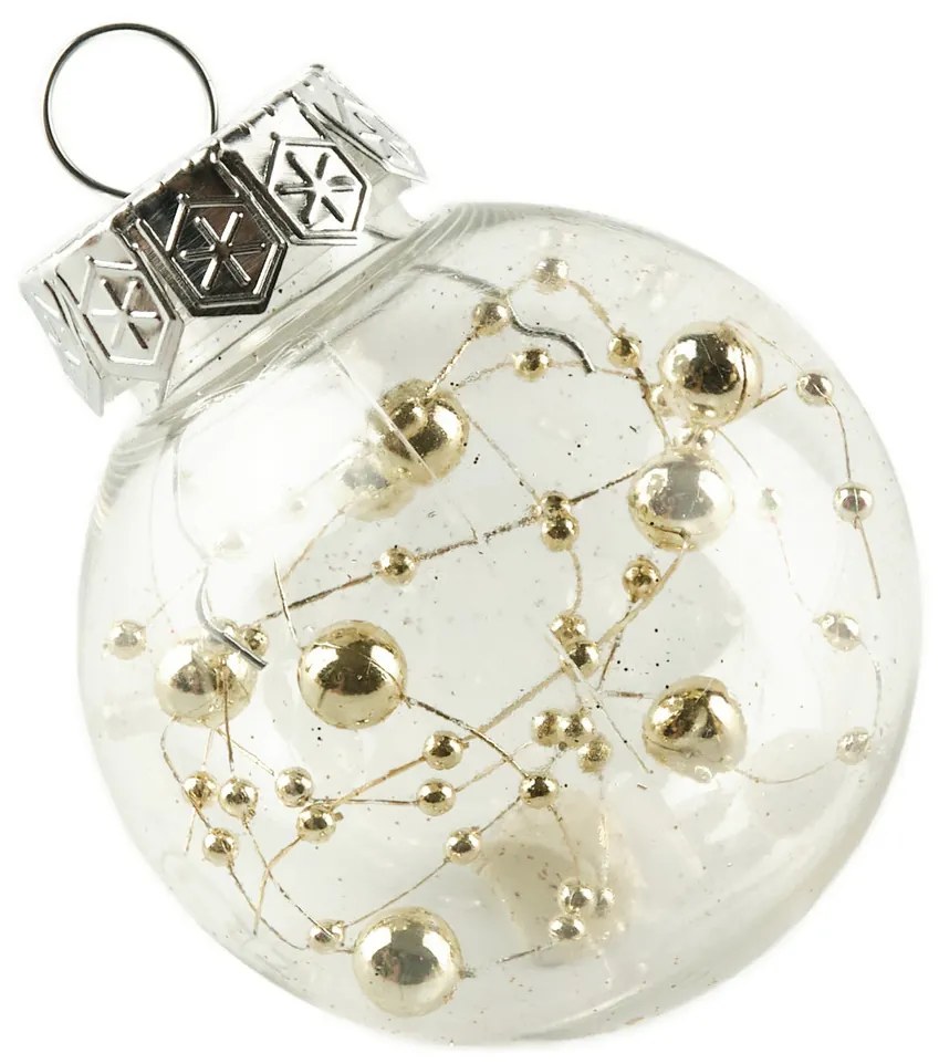 DECOLED Súprava ozdôb, d. 6 cm, bronz