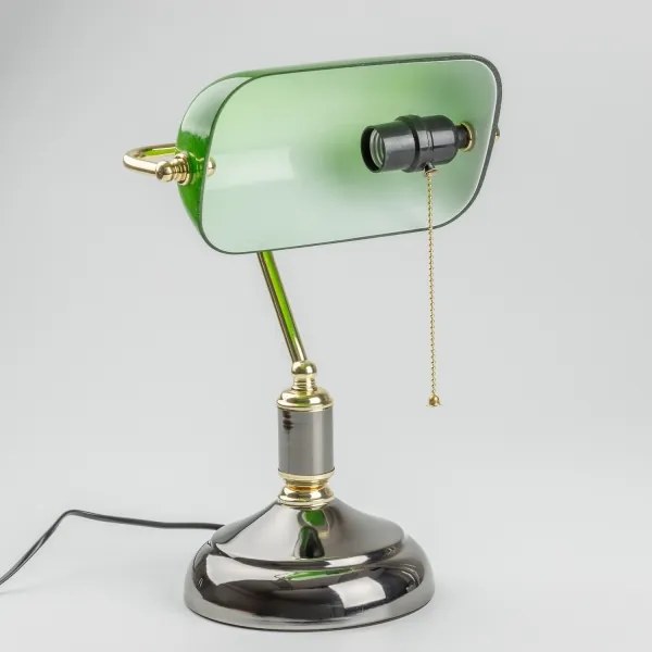 Brilagi - Stolná lampa BANK OFFICE 1xE27/60W/230V čierna/zlatá/zelená
