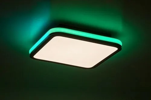 Rabalux 71399 funkčné stropné LED svietidlo Serkan 43W, čierna/biela