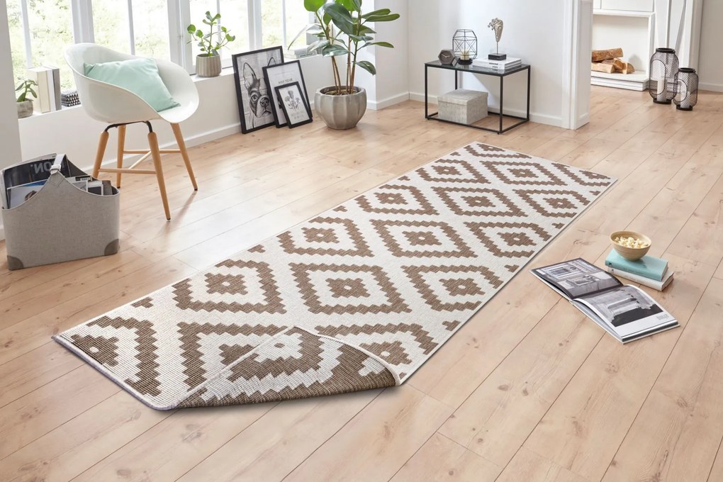 NORTHRUGS - Hanse Home koberce Kusový koberec Twin-Wendeteppiche 105460 Linen – na von aj na doma - 240x340 cm