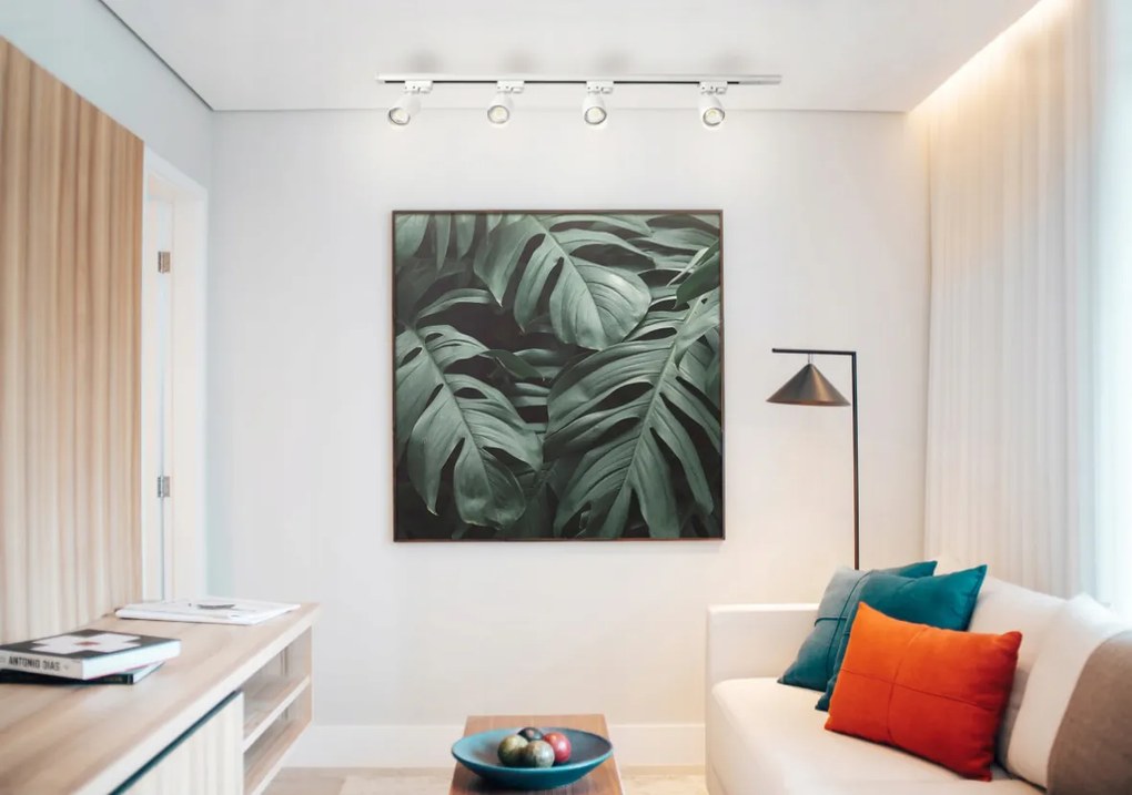 LED koľajnica 2m + 4x GU10 bodové žiarovky - sada