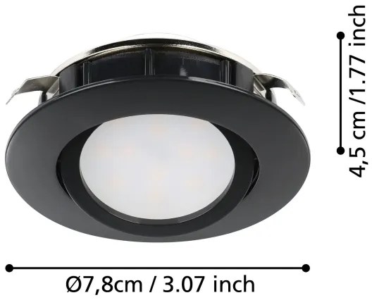 Eglo 900749 - SADA 3x LED Stmievateľné podhľadové svietidlo PINEDA LED/5,5W/230V
