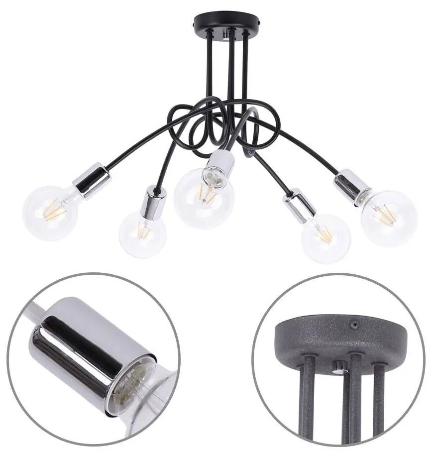 Stropné svietidlo Edison, výber z 3 farieb, ch