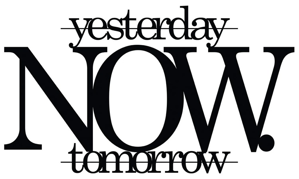 Nástenná kovová dekorácia Now čierna