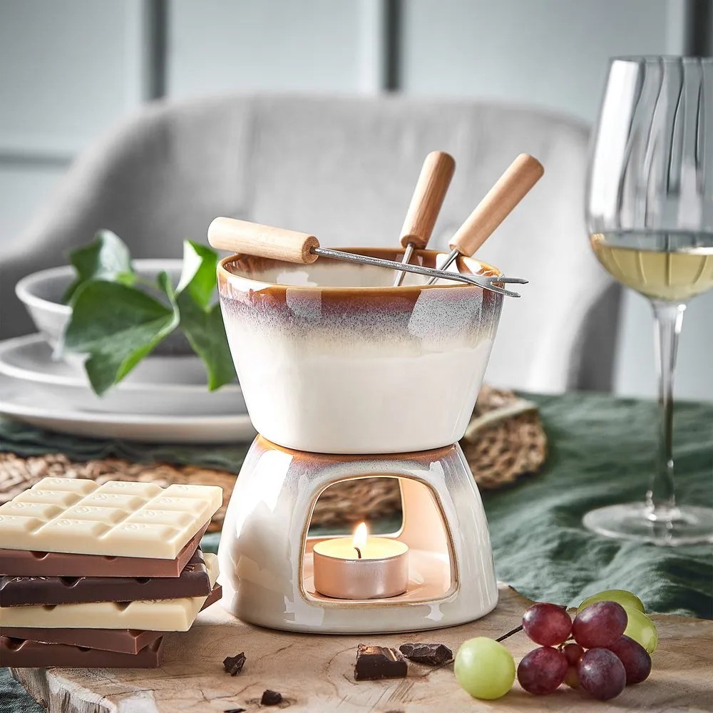 AU CHOCOLAT Mini-fondue na čokoládu s reaktívnou glazúrou