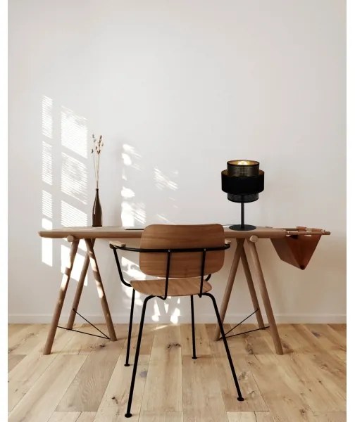Stolná lampa NESS 1xE27/60W/230V čierna