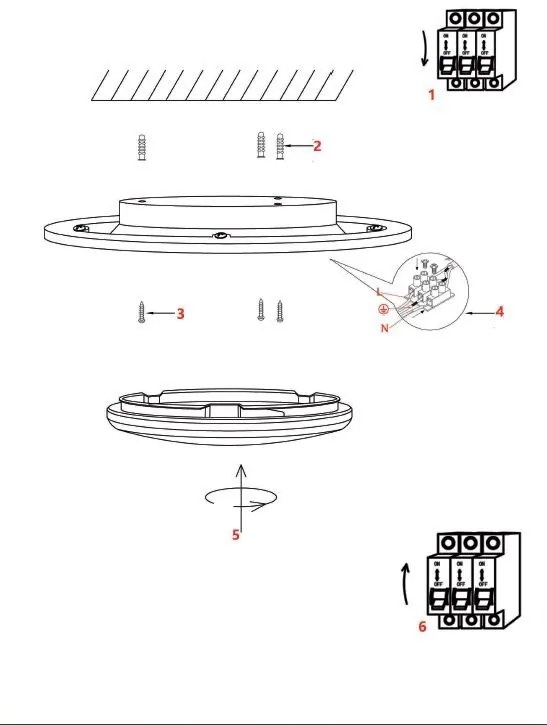 TOP LIGHT Svetlo nástenné-stropné Norman 50B RC, Biela