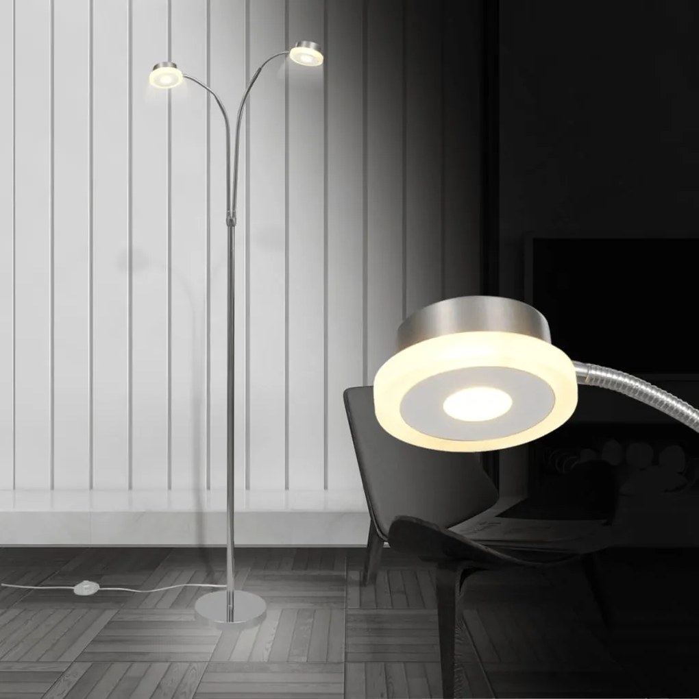 vidaXL Stojanová lampa s 2 nastaviteľnými ramenami a LED žiarovkami 2 x 5 W