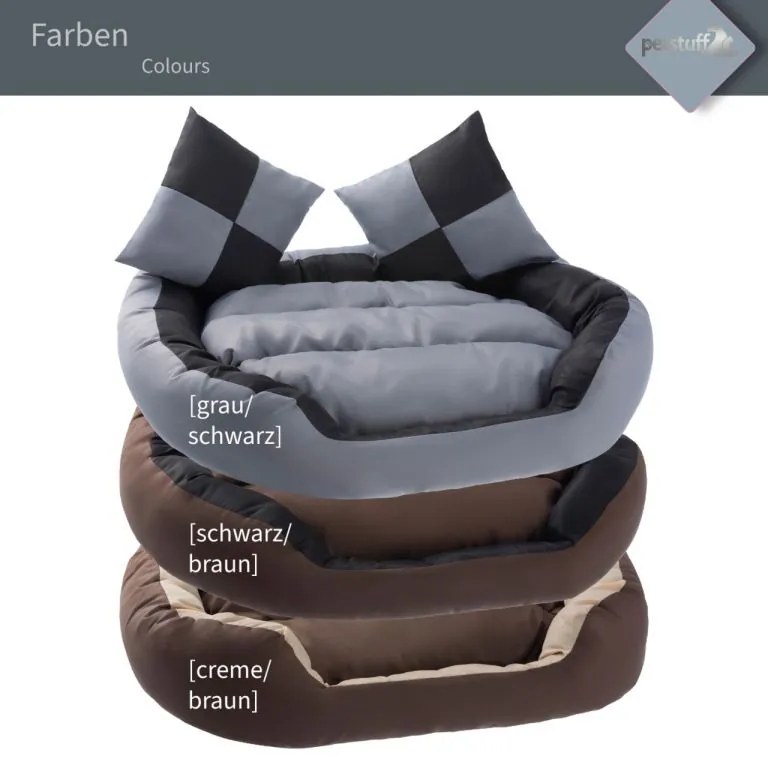 Petstuff pelech pre psa, šedo-čierny, 110 x 80 x 23 cm