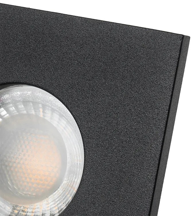 Sada 6 moderných kúpeľňových zapustených bodových svetiel čierna - Doku