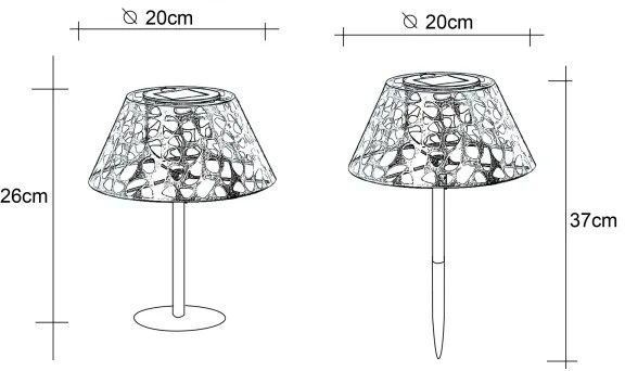 Globo 33648 - LED Solárne svietidlo SOLAR LED/0,06W/3V 3000K IP44