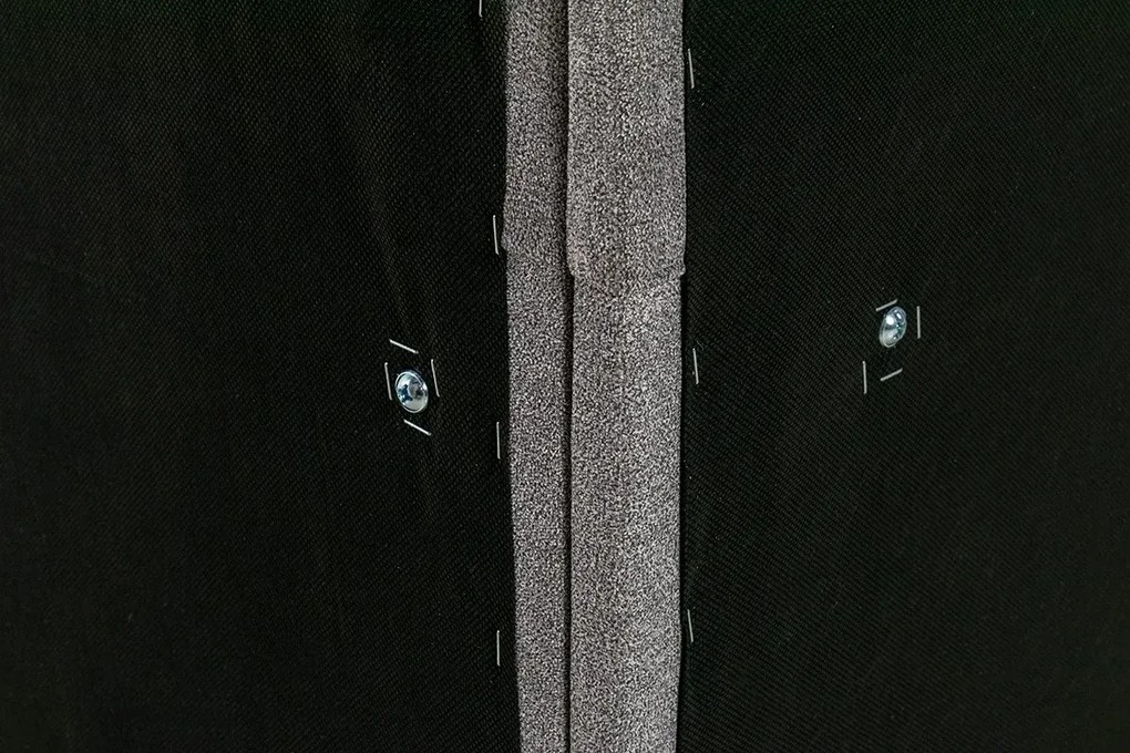 Posteľ Leo s čelami, 200x90, pravá, sivá (a55, 90cm, deska/ella, noha e)