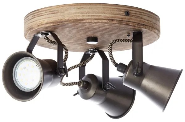 Brilliant - Bodové svietidlo SEED 3xGU10/5W/230V čierna/hnedá