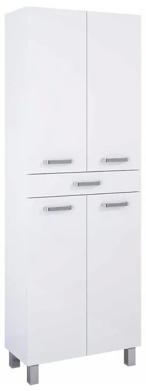 Vysoká skrinka do kúpeľne Uno 60 4D1S white