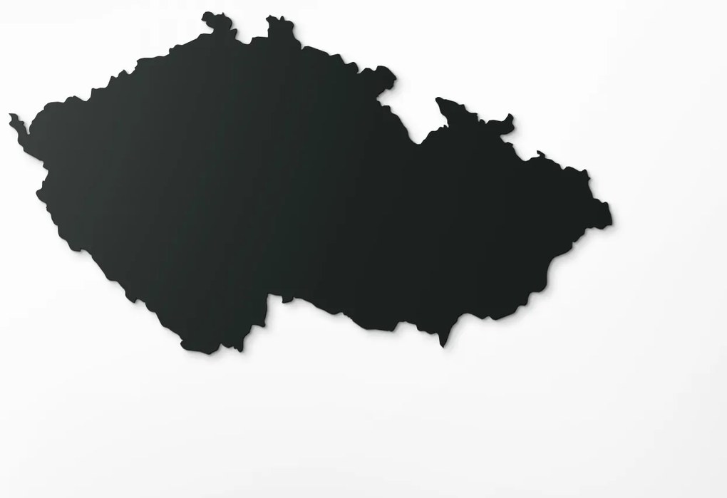 drevko Mapa ČR na stenu Rozmer obrazu: 37 x 65 cm, Farba dekorácie: Čierna