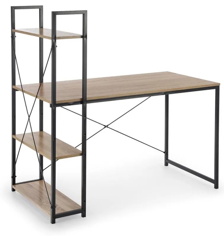 Písací stôl SERENOR čierna/dub sonoma