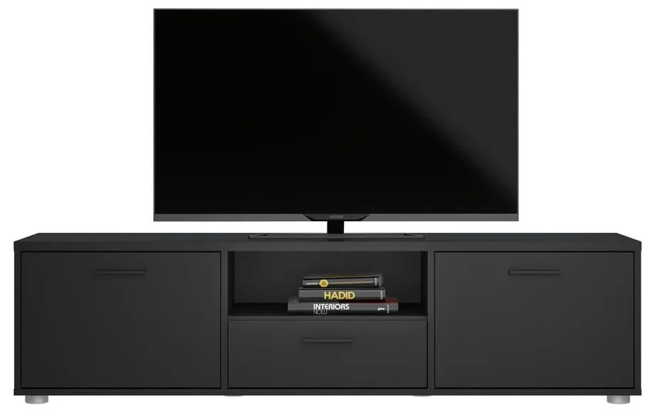 Čierny TV stolík 147x38 cm Media – Tvilum