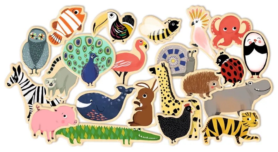 Detské magnety Djeco Zvieratká zo ZOO