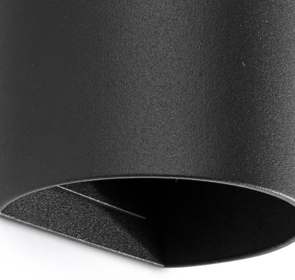 FARO 40539 - Nástenné svietidlo SOLE 2xGU10/8W/230V čierna zaokrúhlený