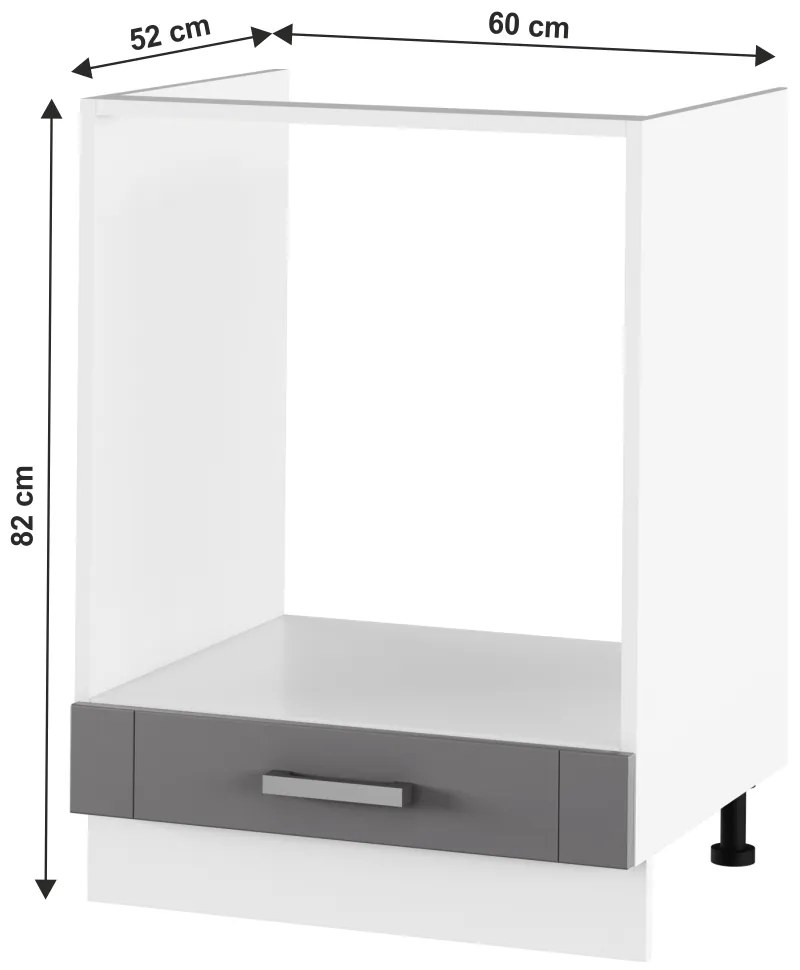 Dolná kuchynská skrinka na rúru Janne Typ 58 (tmavosivá + biela). Vlastná spoľahlivá doprava až k Vám domov. 1021226