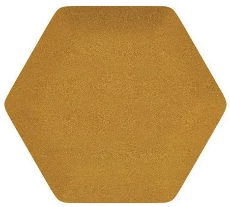 Čalúnený akustický panel nástenný Riwiera 41 horčicový hexagón - Hexagon 6x15 cm Egibi