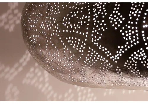 Filigree závesná lampa Silver METAL & MASSIVE WOOD Ø53*120