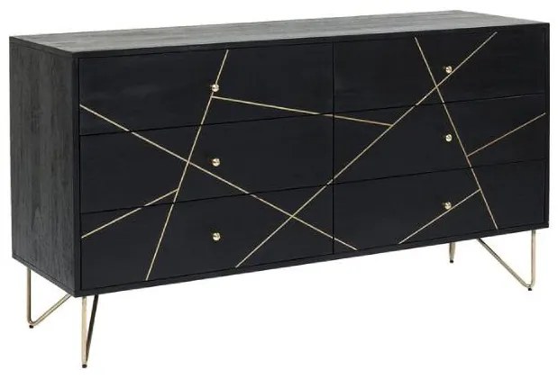 Gold Vein komoda čierna