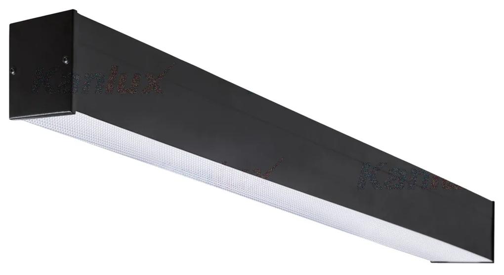 KANLUX Stropné osvetlenie pre LED trubice T8 AMADEUS, 1xG13, 58W, 154x6, 9x6cm, čierne, mikroprizmatický di