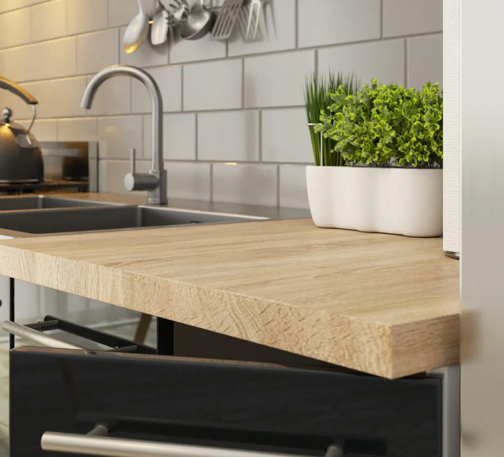 Kuchynská skrinka Olivia S 80 cm 3S biela/grafit